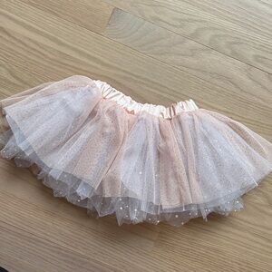 Hazel Village - Reversible Toddler Peach/Gold and White/Silver Tutu Skirt